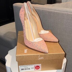 Christian Louboutin So Kate 120 Glitter Dragonfly Heels in Pompadour